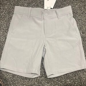 Boys New Janie and Jack Gray Flat Front Shorts Classic Style